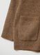 Brown oversized fit cardigan with buttons_5