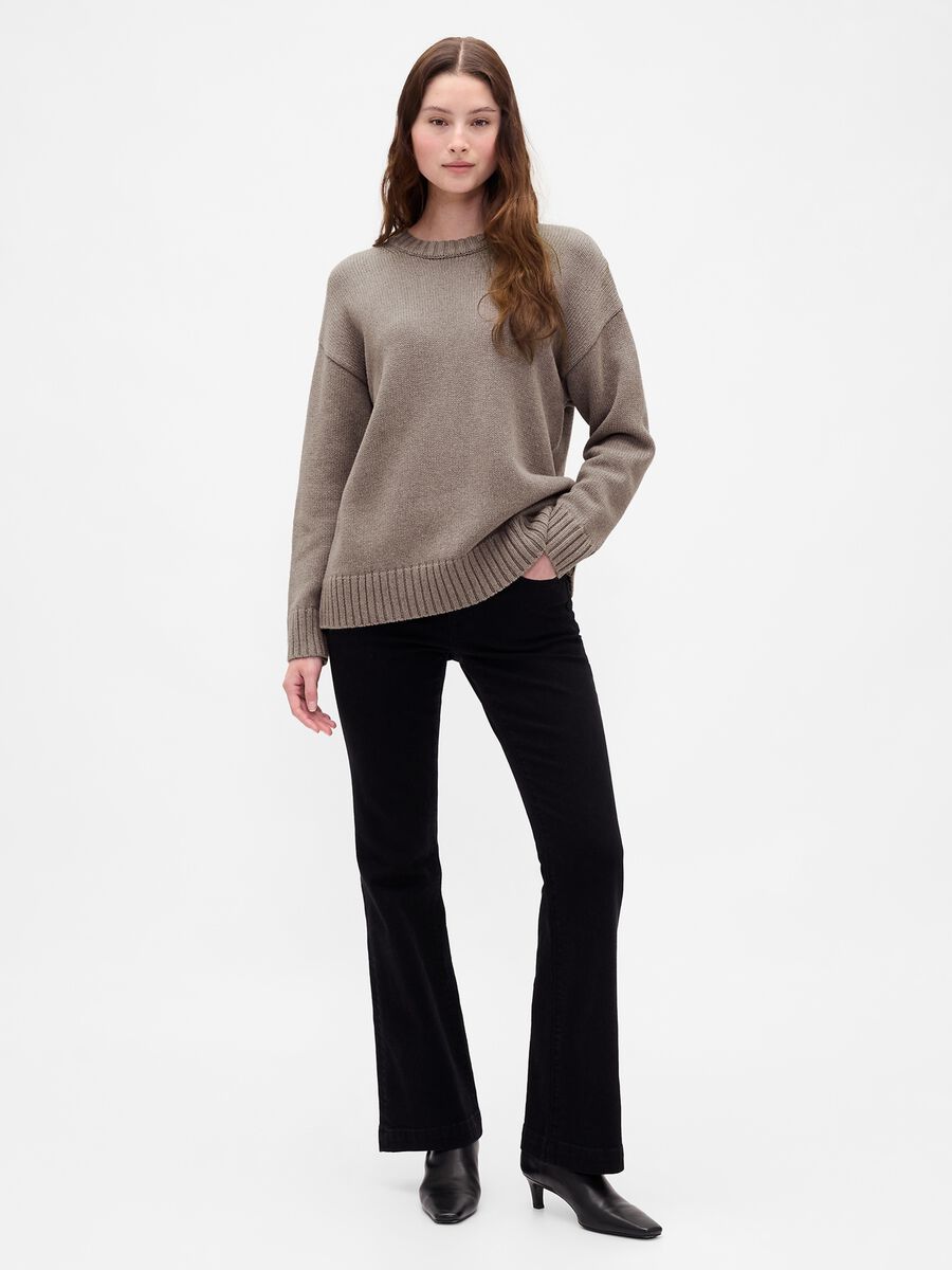 Maglione taupe in cotone_2