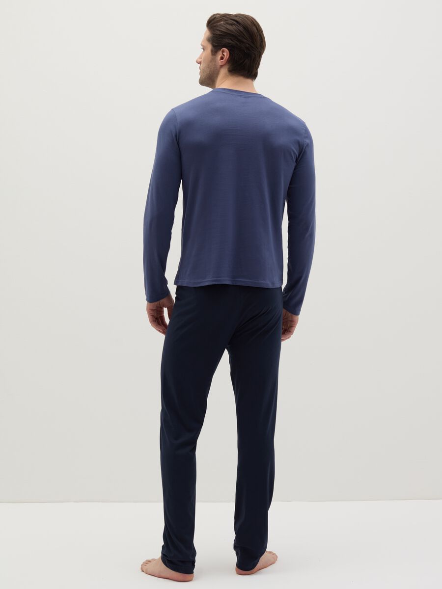 Long pyjamas with top with round neck_3