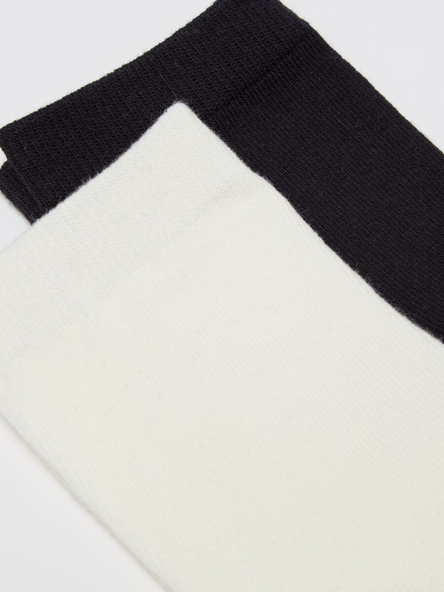 Two-pair pack short solid colour socks_1