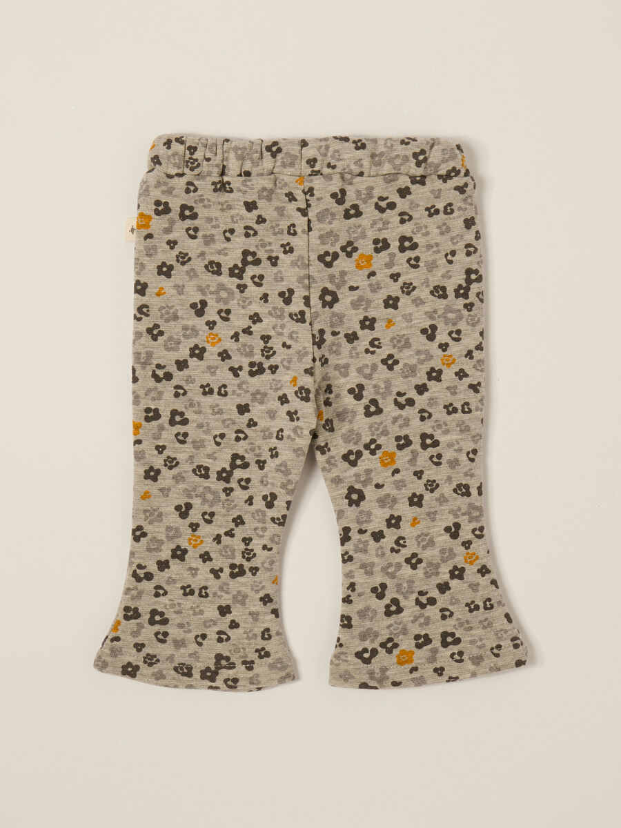 Pantaloni grigi per bambina con elastico_1