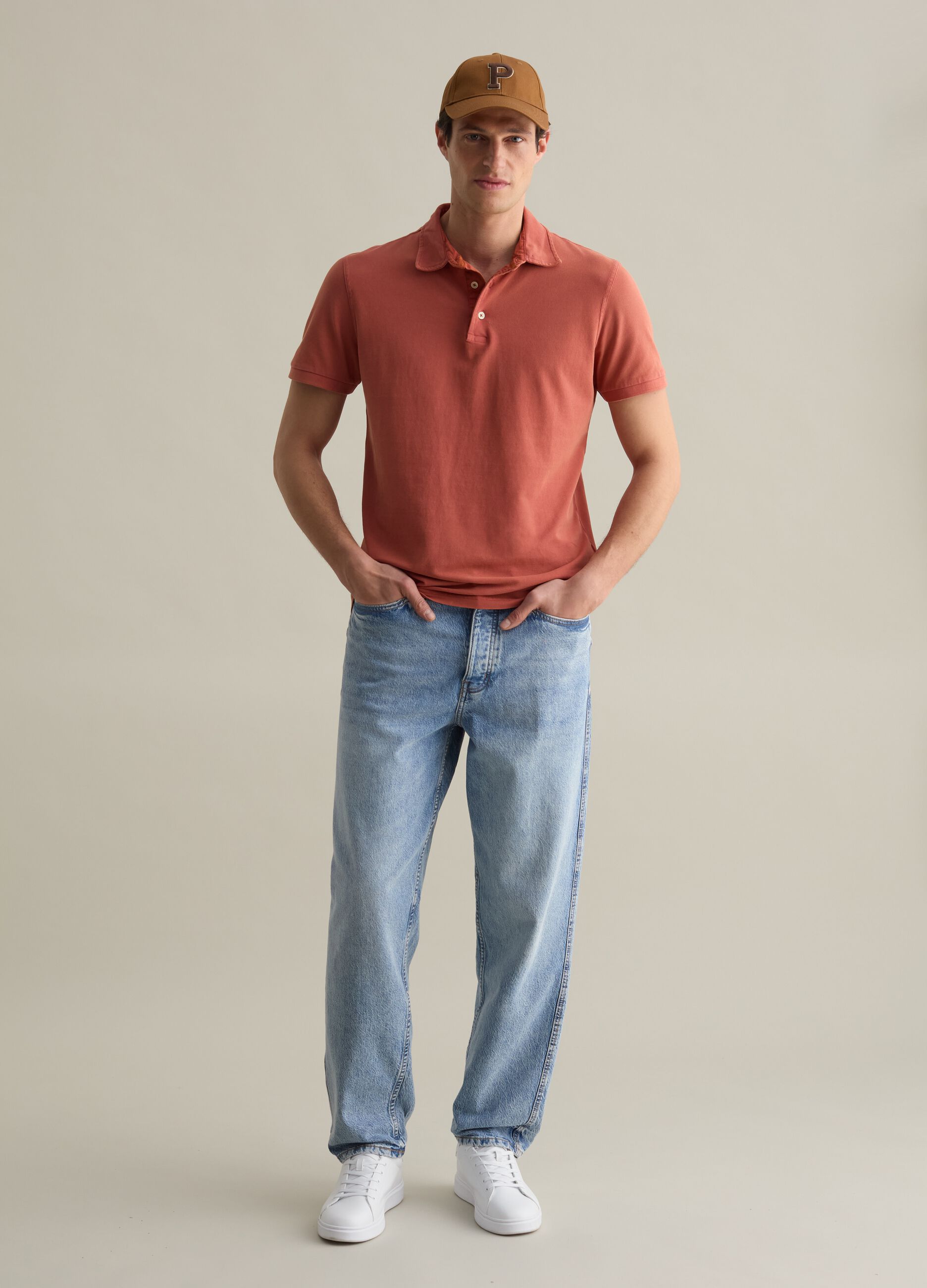 Cotton pique polo shirt