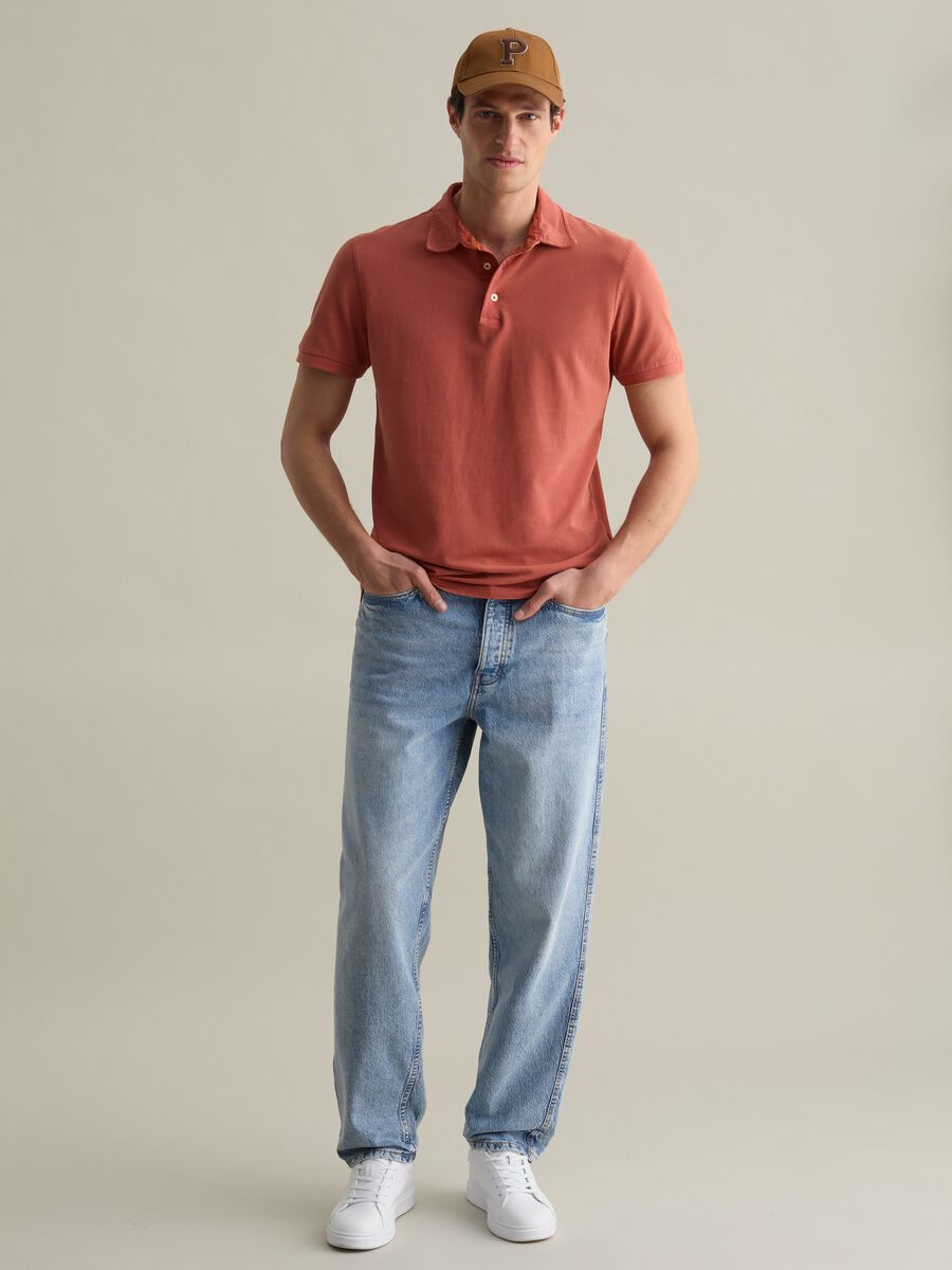 Cotton pique polo shirt_1