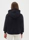 Girls' black cotton blend oversized hoodie_1