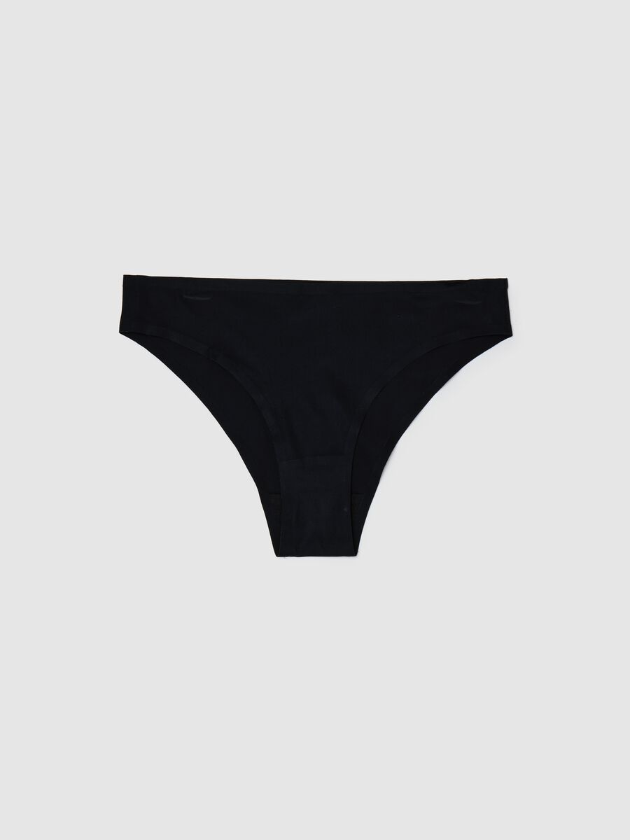 Slip da donna in tessuto elasticizzato nero_0