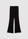 Girls' black regular fit stretch cotton trousers_3