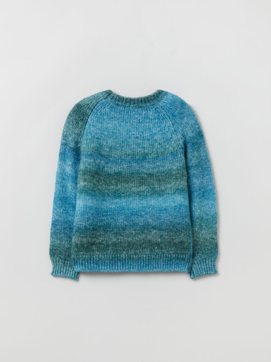 Pullover girocollo in fantasia Dip Dye_1