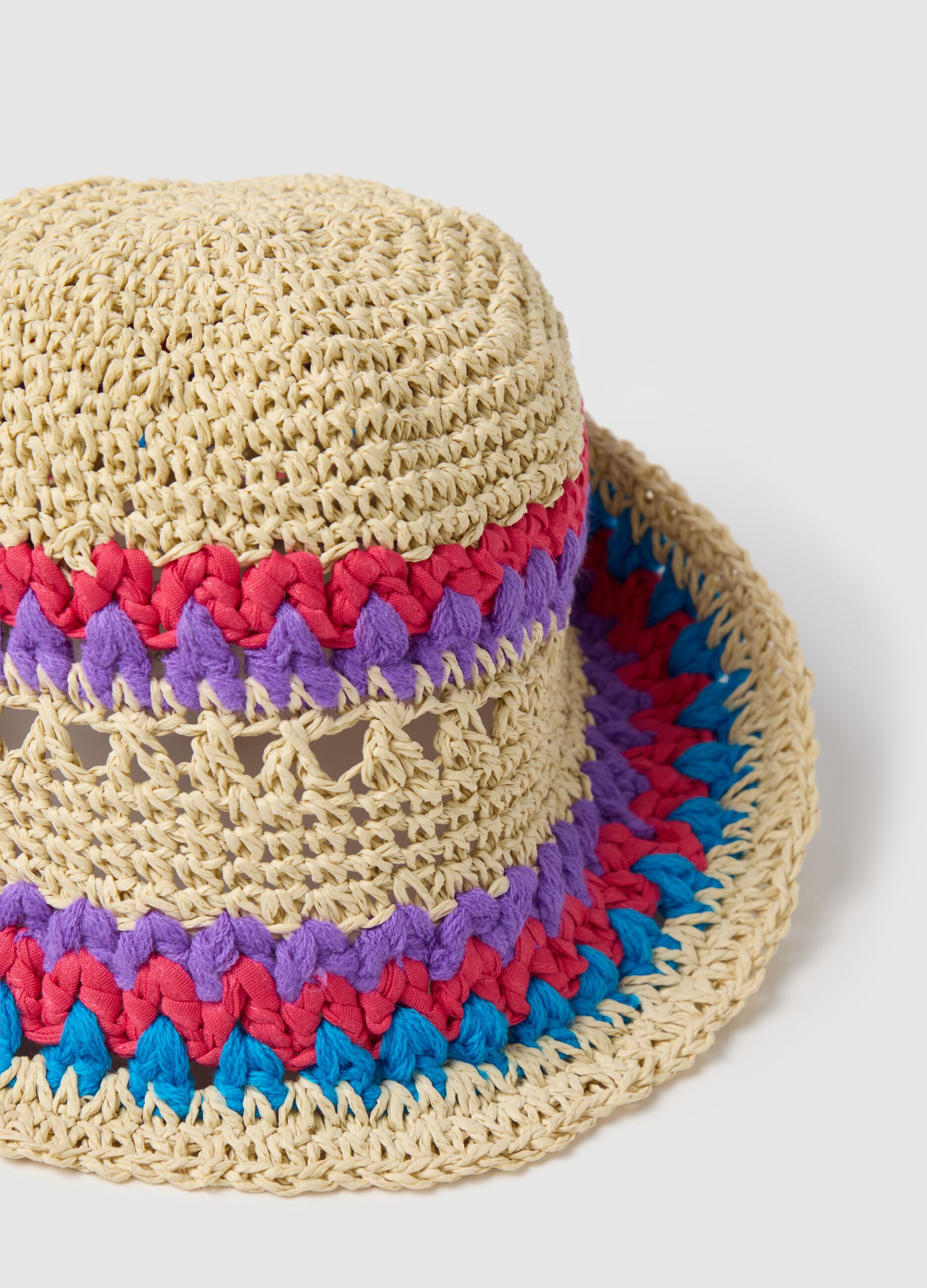 Multicolour Crochet Blend Girl's Hat