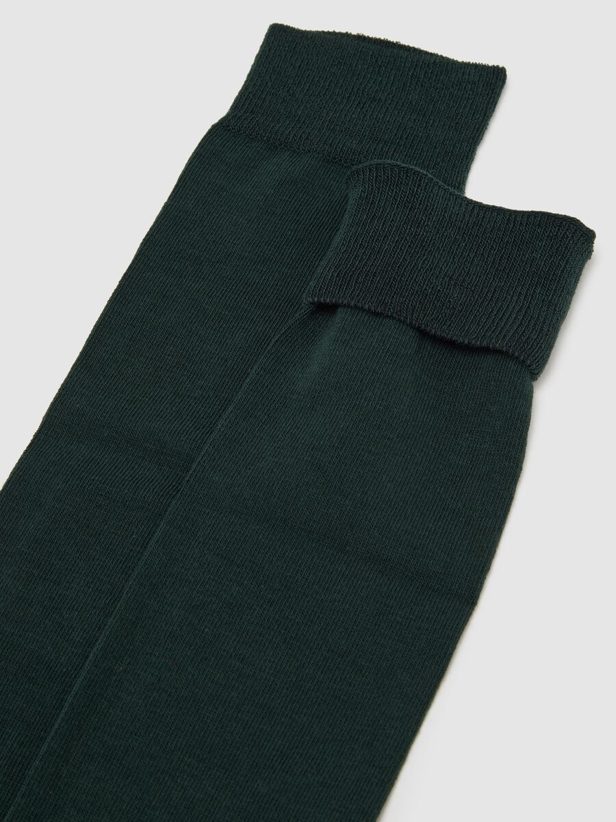 Set bipack calze lunghe in cotone blu elasticizzato_1
