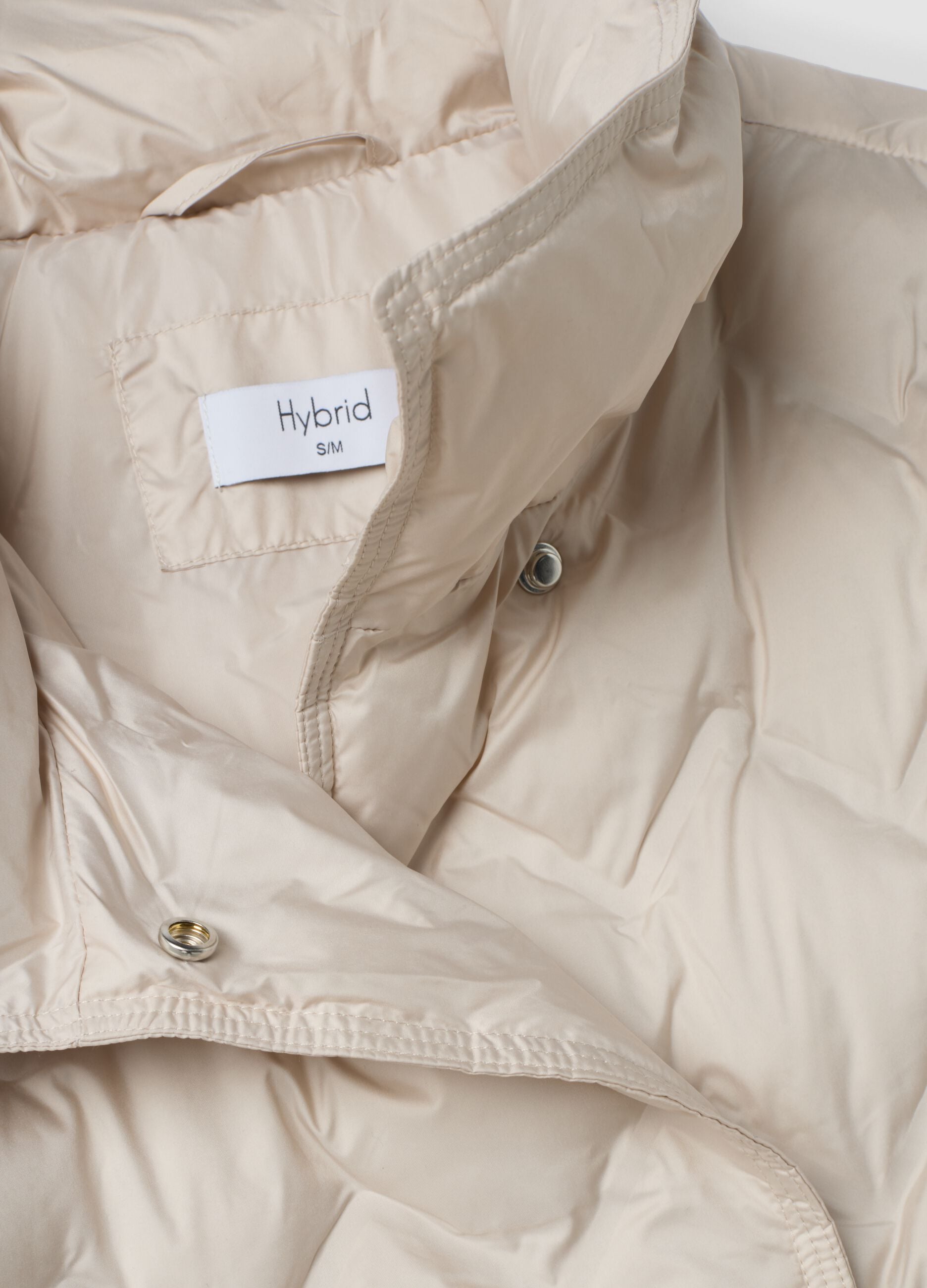 Sand regular-fit padded jacket with belt