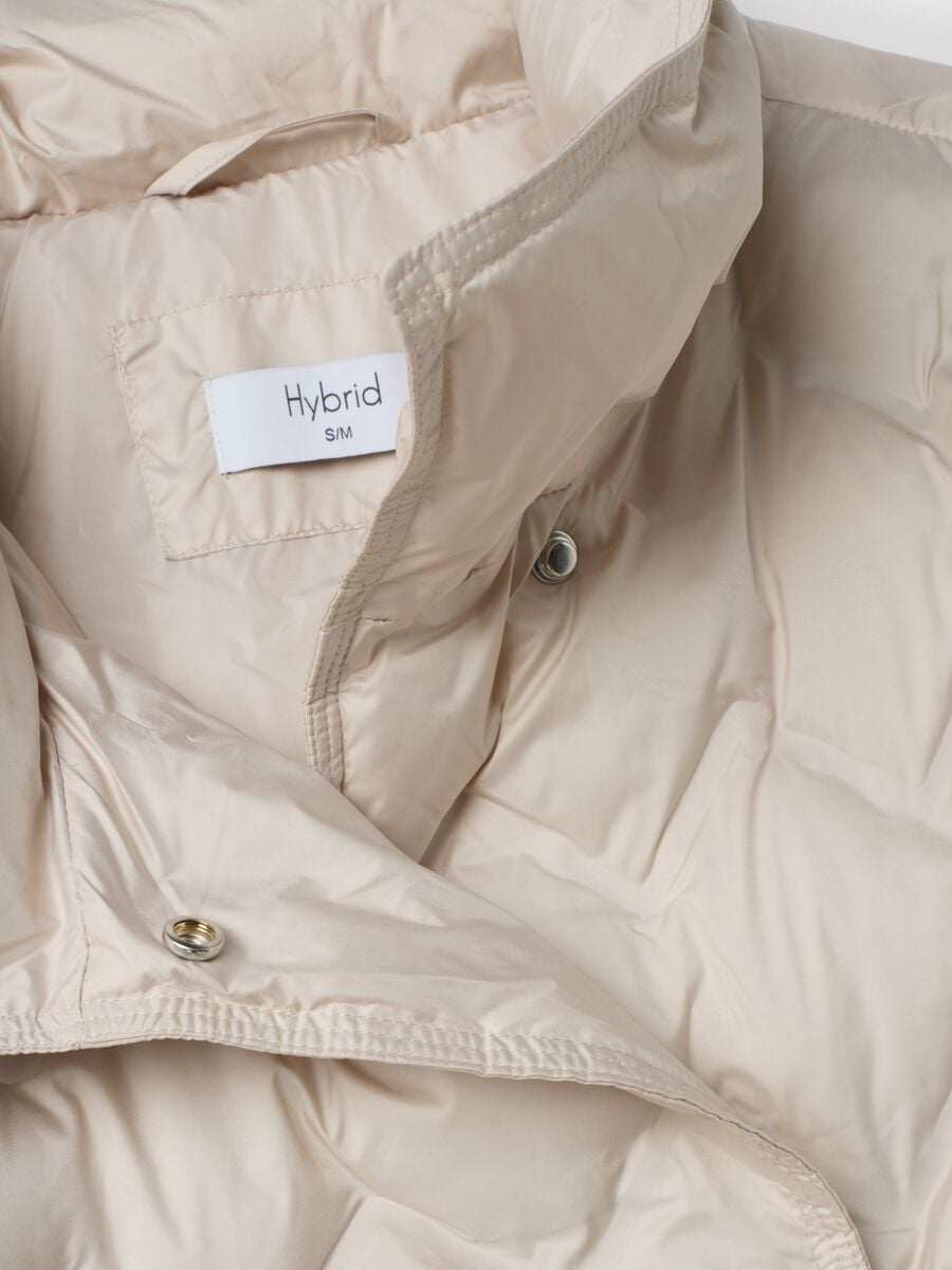 Giacca imbottita sabbia regular fit con cintura_1