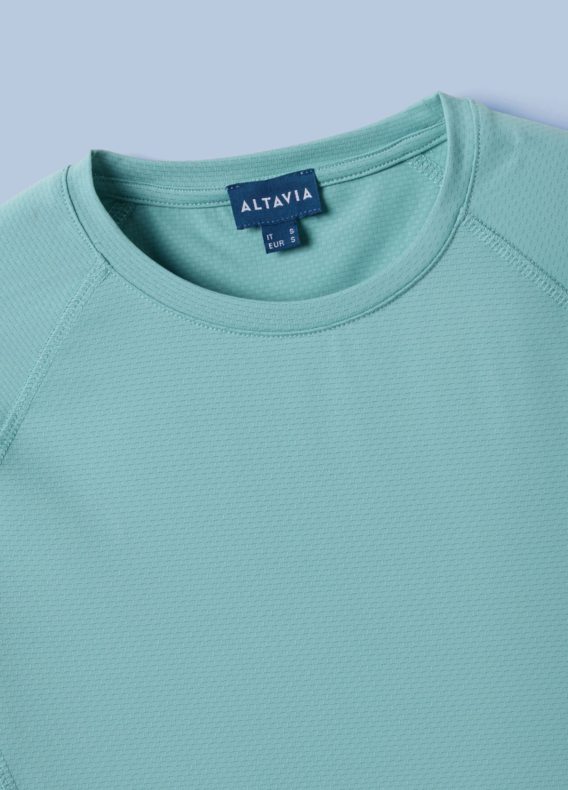 T-shirt tecnica verde in tessuto elasticizzato ALTAVIA SAILING