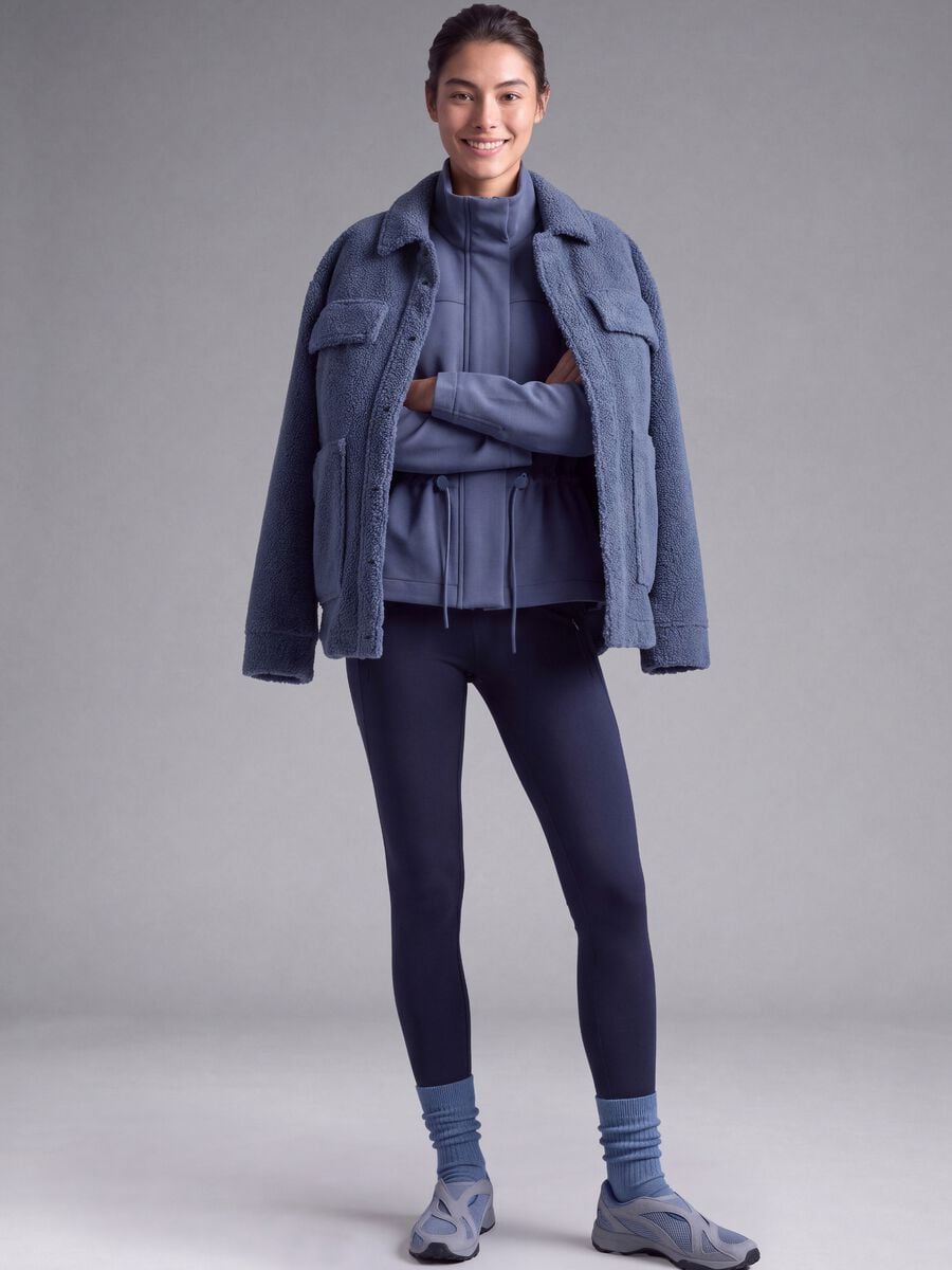 Leggings blu in tessuto elasticizzato ALTAVIA STUDIO_0
