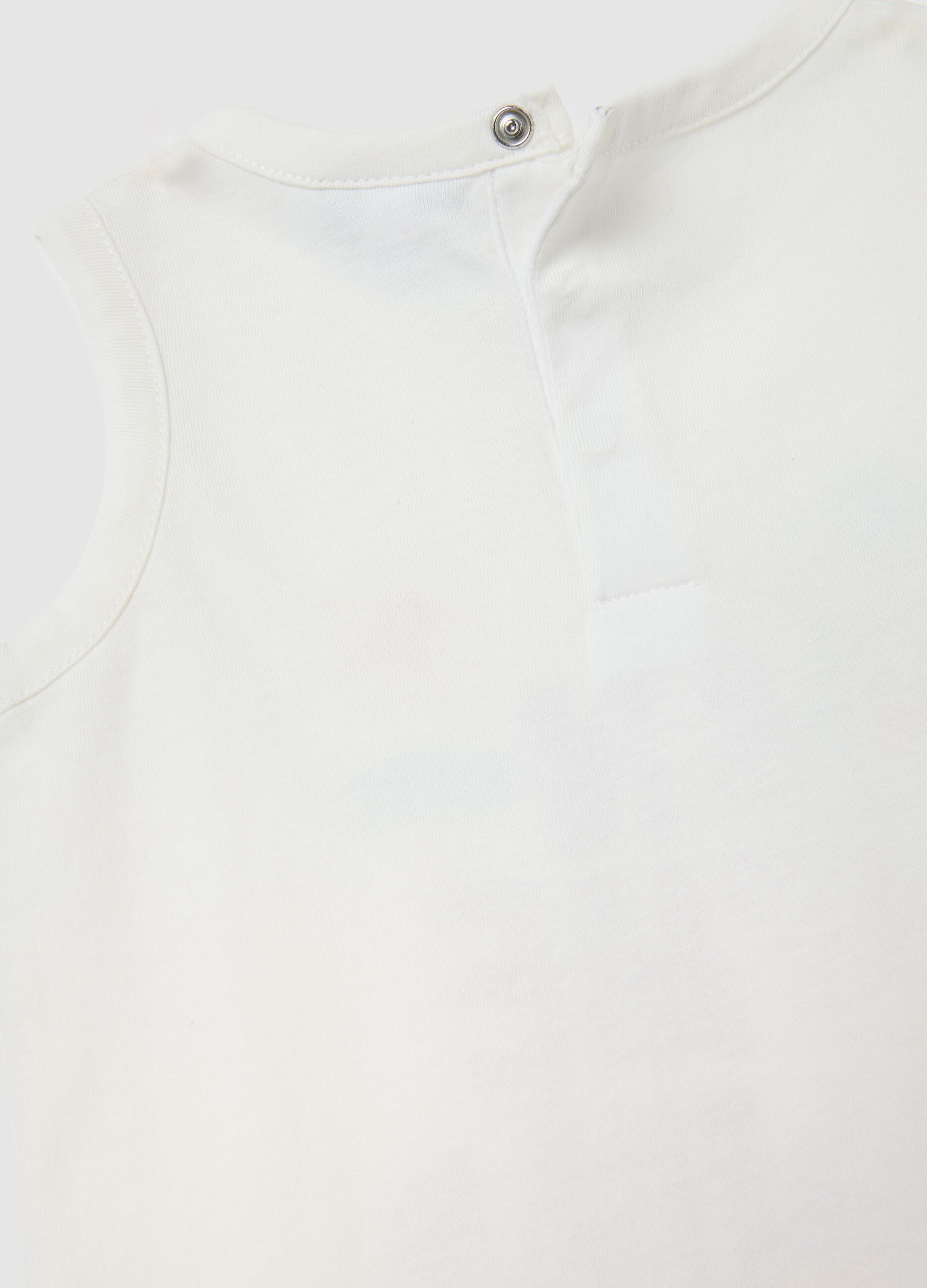 Children's set in pure white and orange cotton regular fit