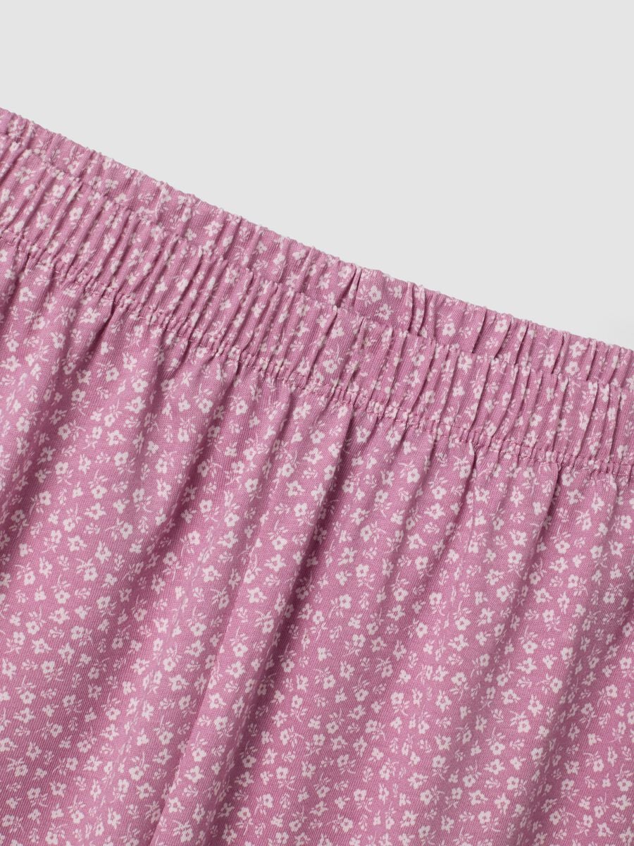Pink pure organic cotton crew-neck pyjamas for girls_3