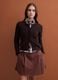 Brown pure wool crew-neck cardigan_0