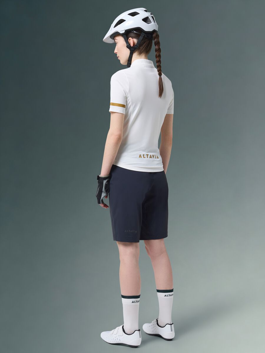 White ALTAVIA BIKE technical stretch T-shirt_1