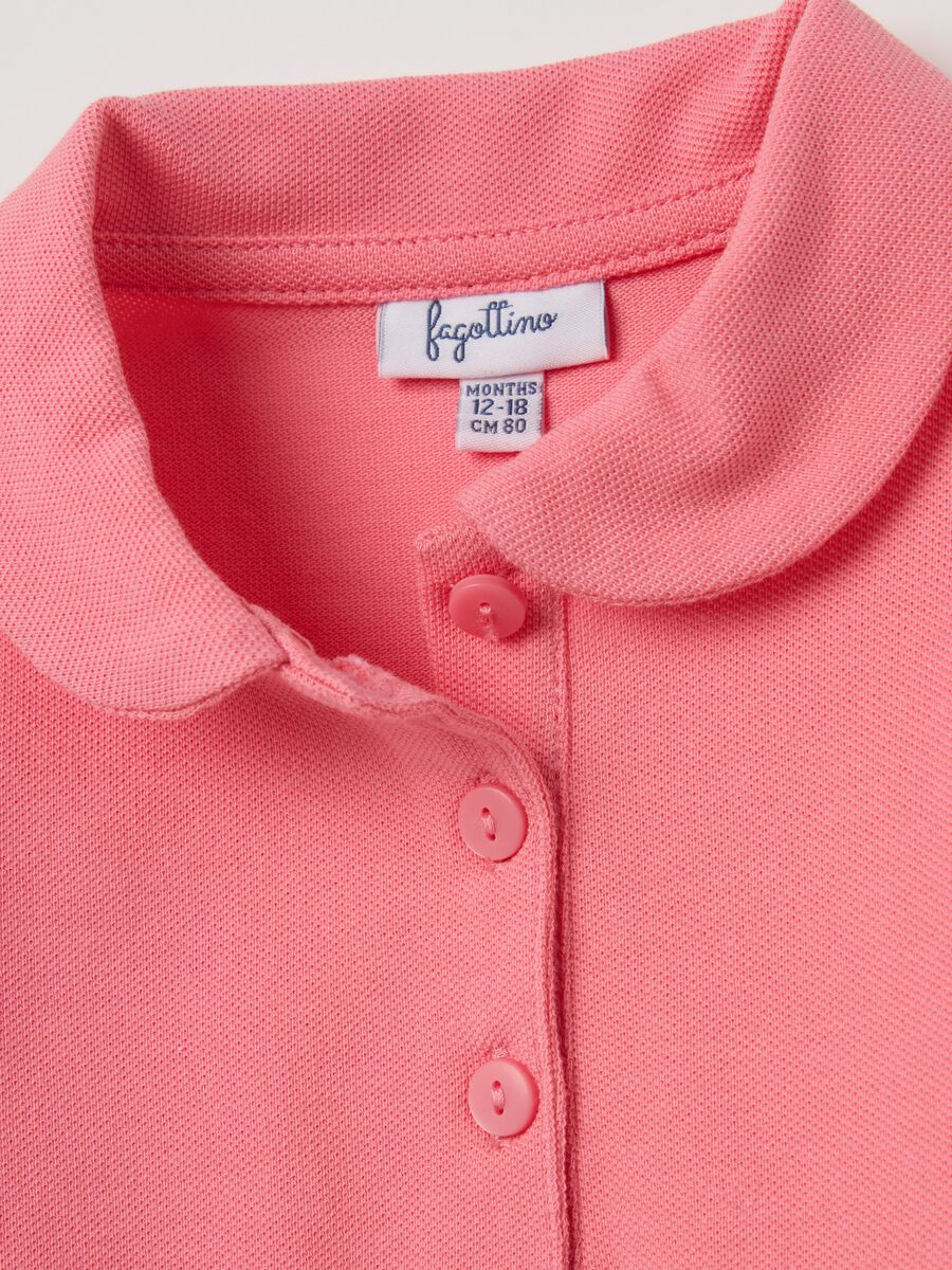 Piquet polo shirt with rounded collar_3