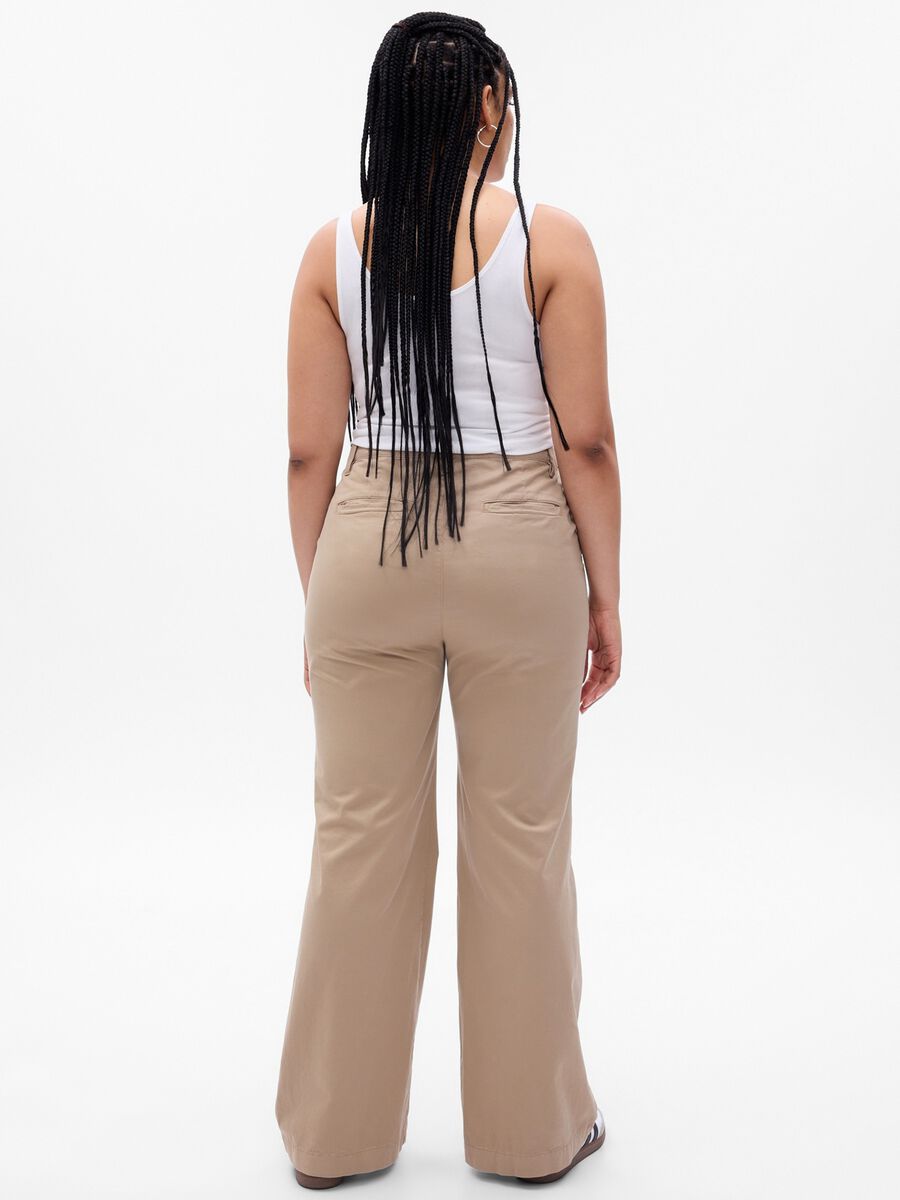 Flare-fit, stretch cotton trousers_4