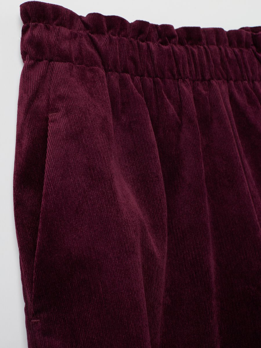 Purple corduroy regular fit trousers_5