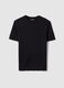 Black striped pure cotton T-shirt in regular fit_4
