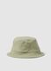 Cappello bucket verde in cotone organico per neonato_0