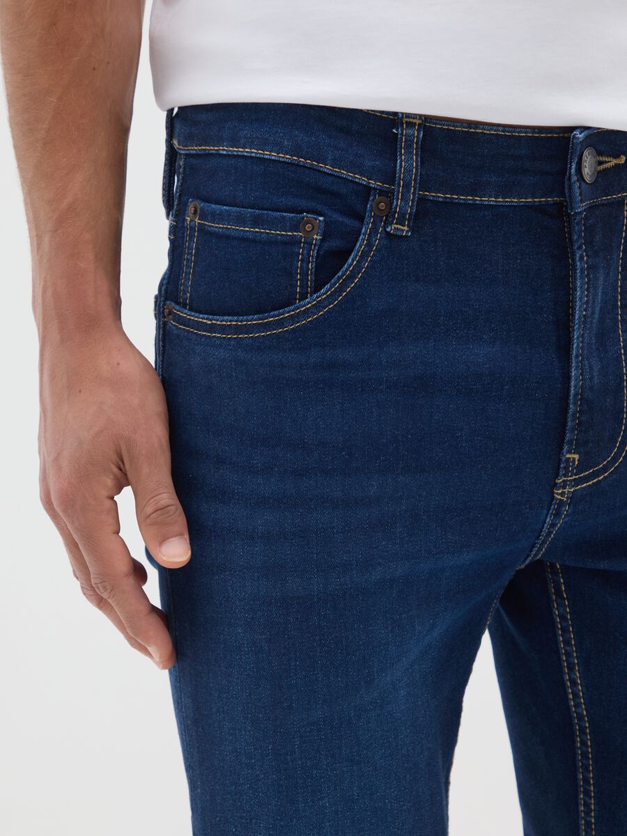 Blue Skinny Stretch Jeans_3