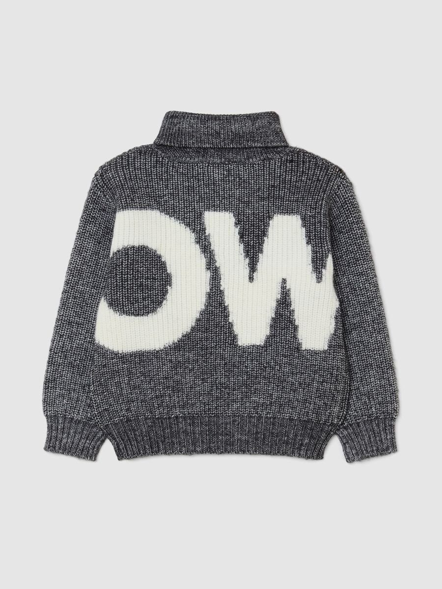 Grey children's jumper regular fit with lettering_1
