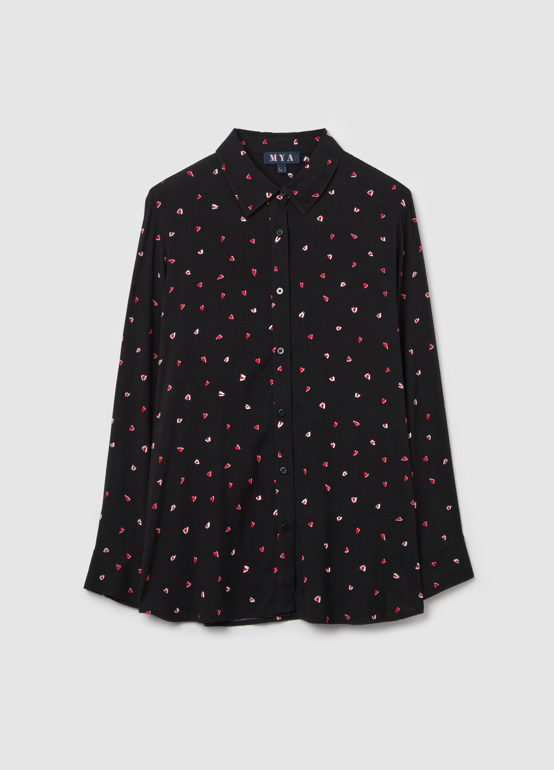 Curvy viscose shirt