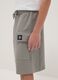 Grey pure cotton cargo bermuda shorts for boys, oversized fit_2