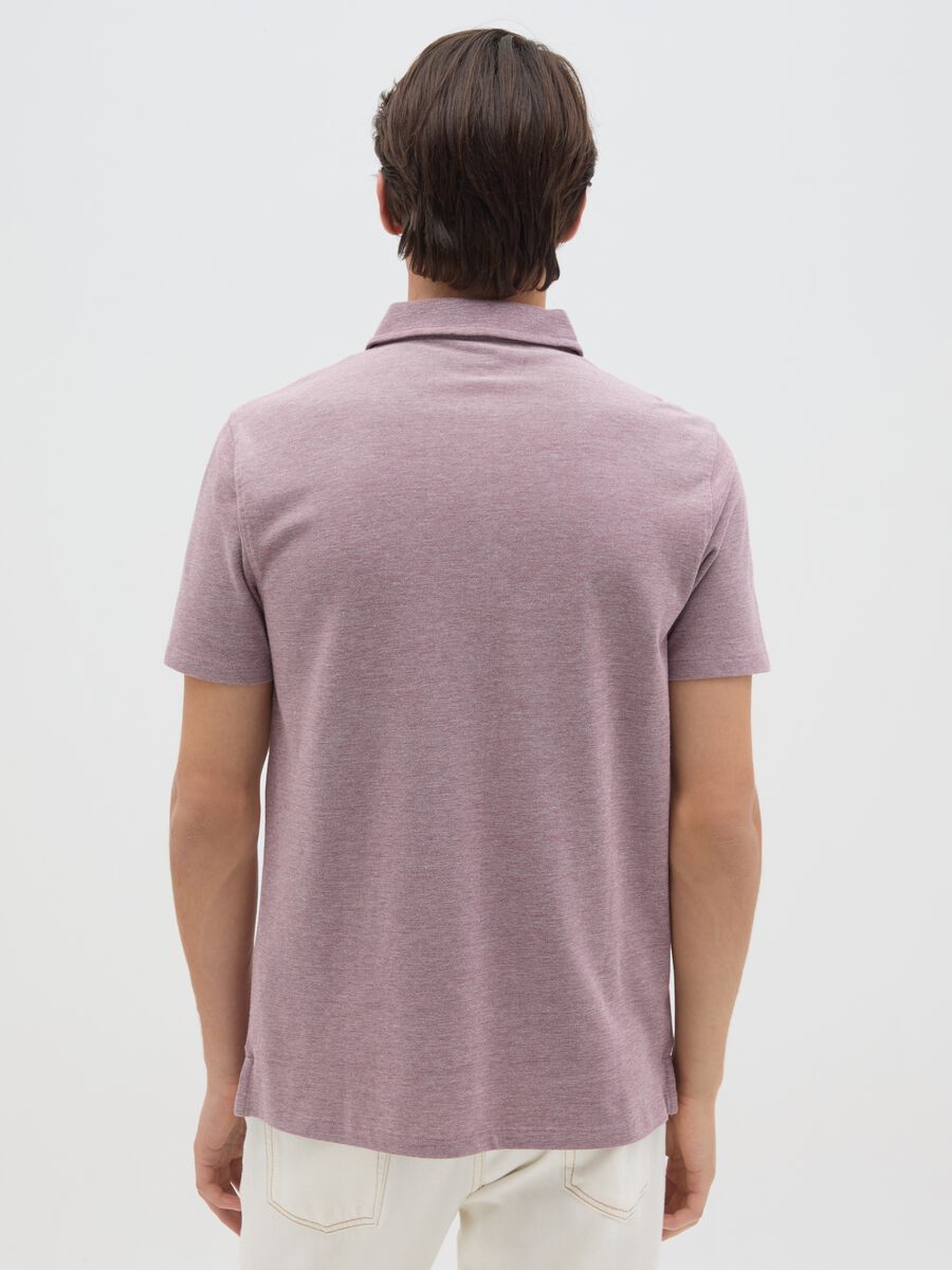 Men’s purple pure cotton polo regular fit_3