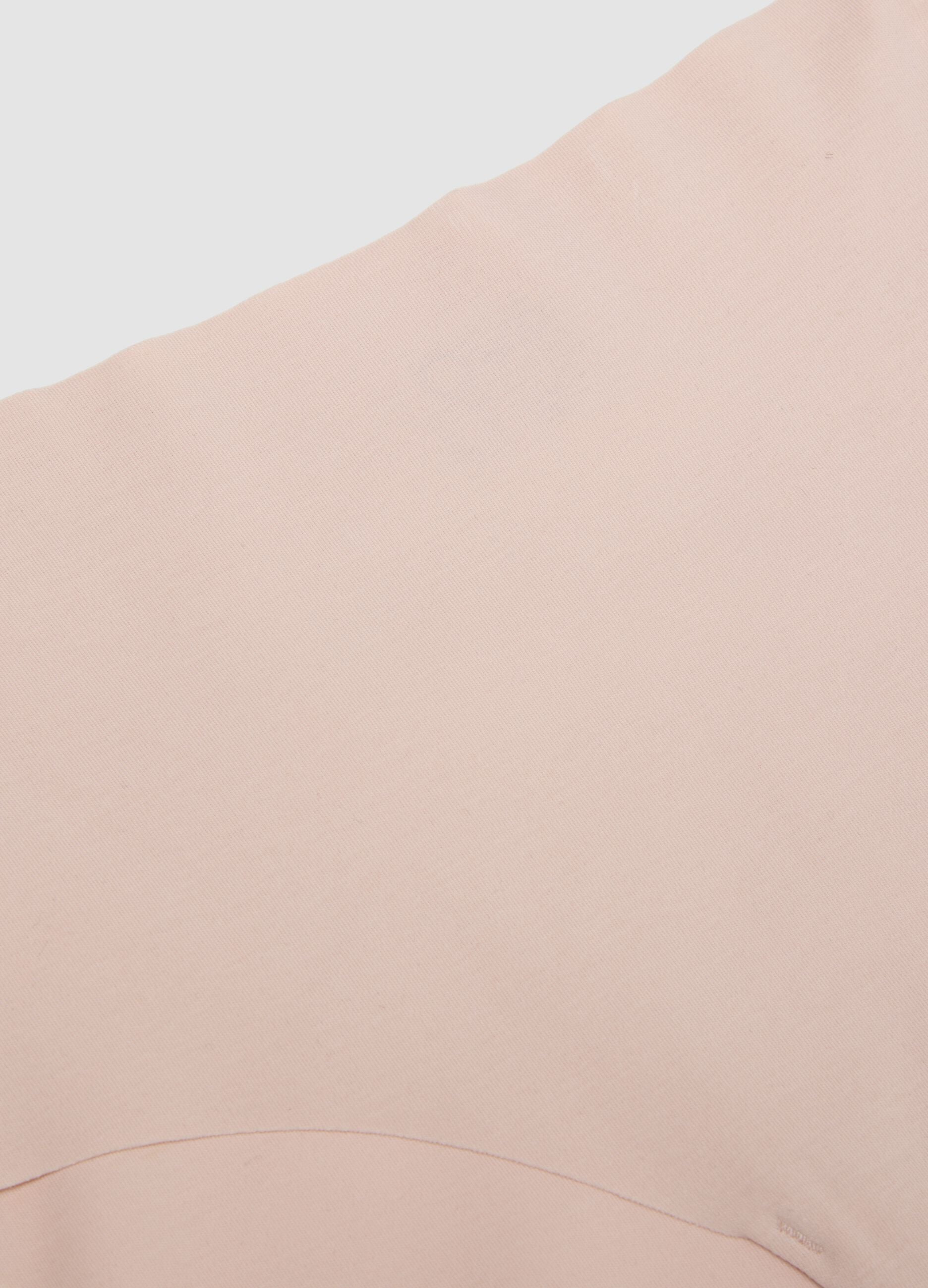 Slip rosa a vita alta in cotone organico elasticizzato