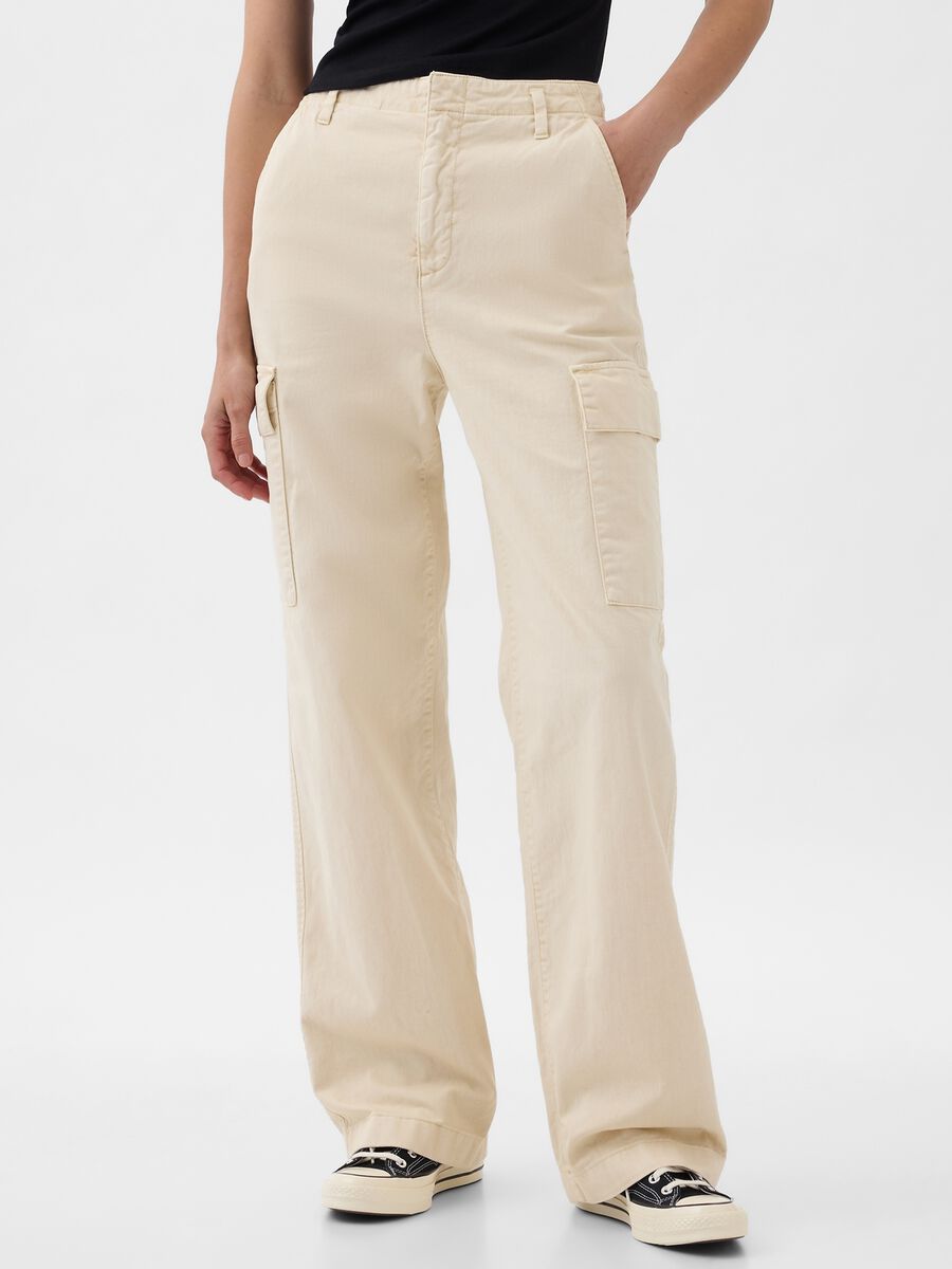 Loose-fit cargo trousers in cotton_2