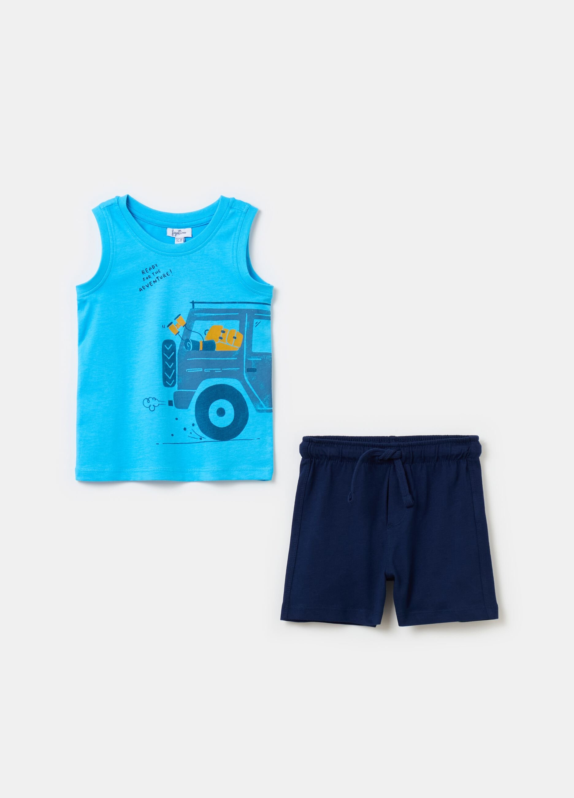 Jogging set in cotone con stampa