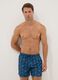 Blue boxer swim shorts with starfish print_0
