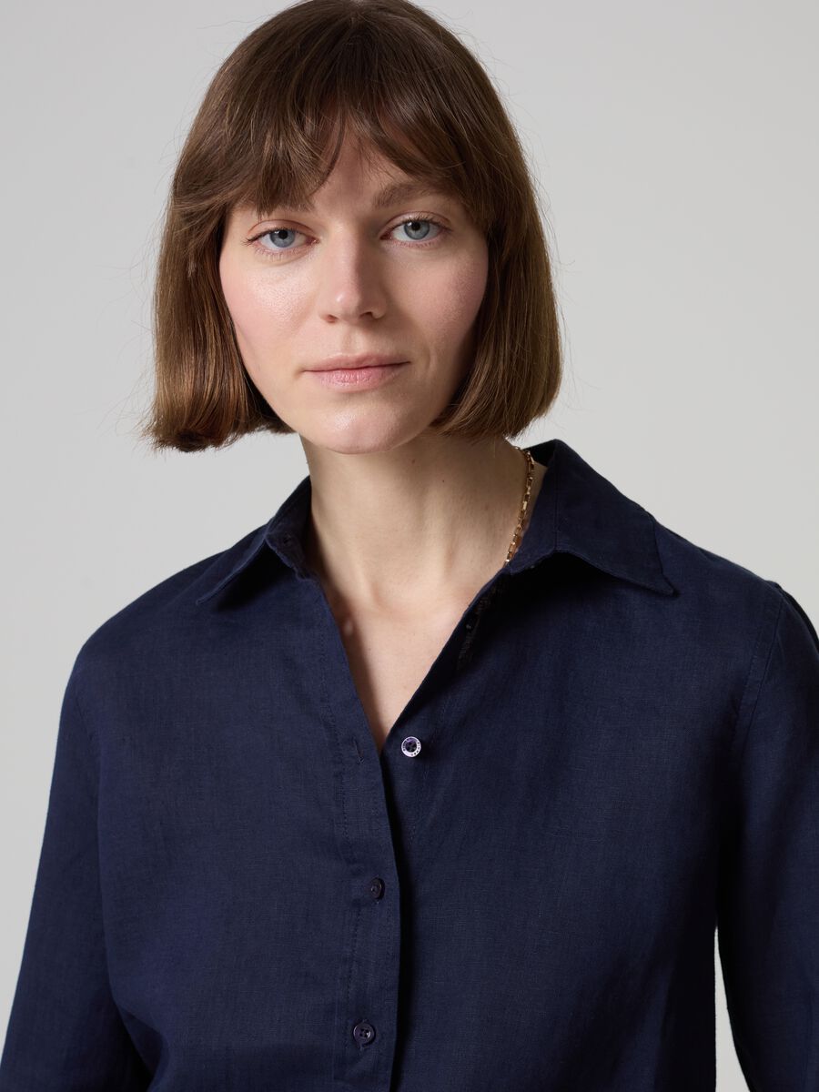 ovs pantaloni lino donna