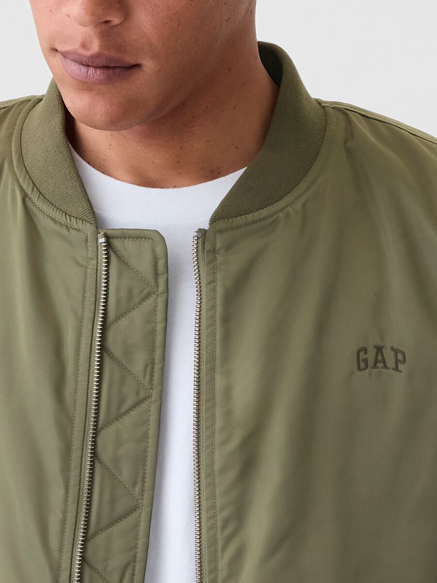 Bomber full-zip con ricamo logo_1