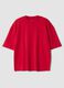 Red crew-neck T-shirt in pure cotton, boxy fit_4