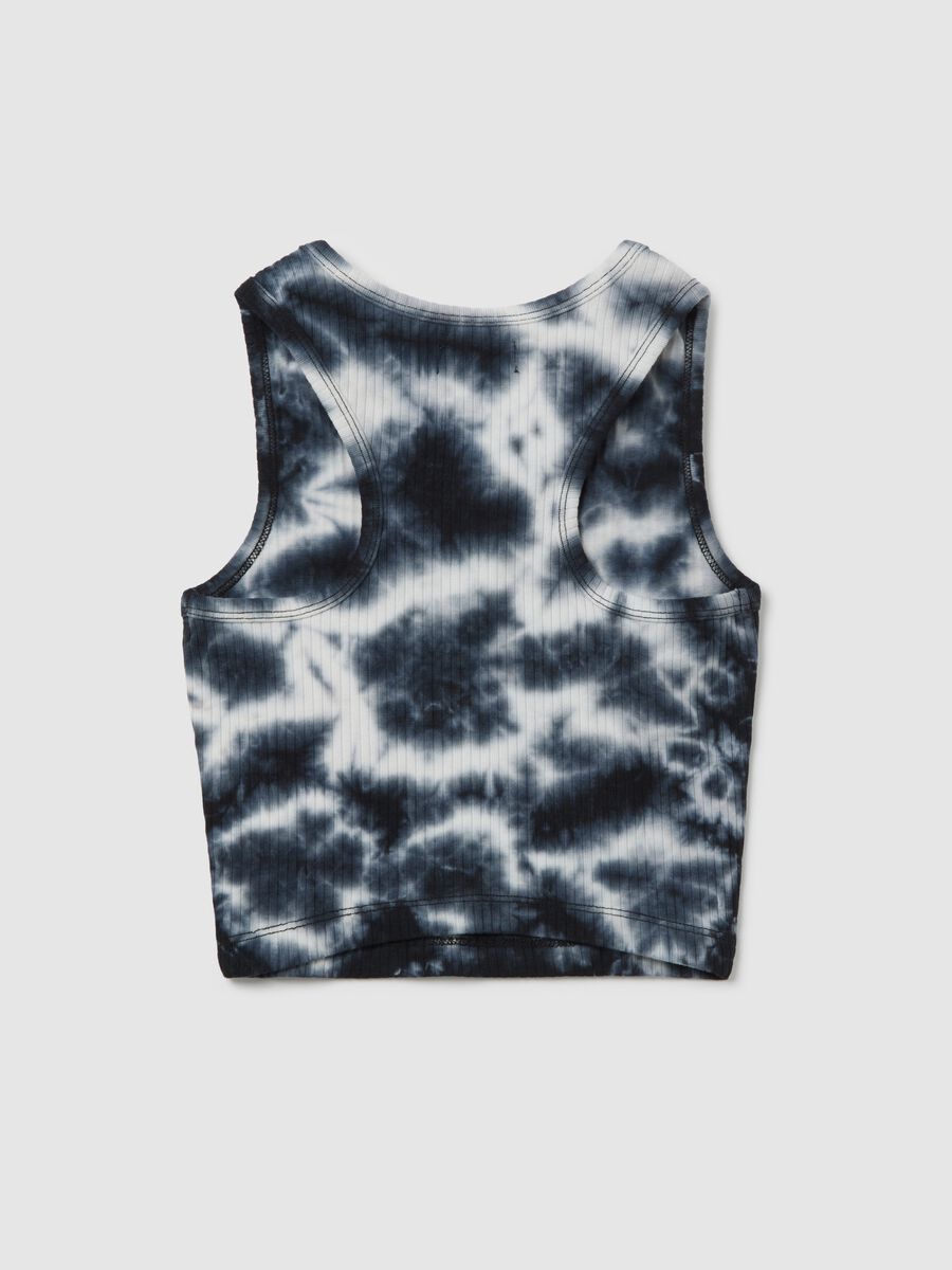 Blue vest in stretch cotton_4