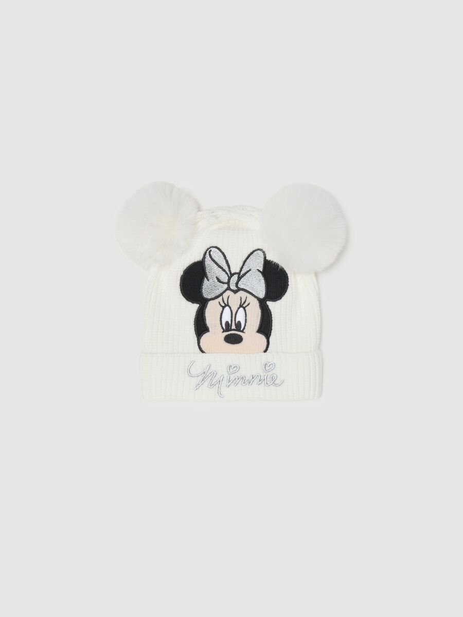 White girl's hat with Minnie print_0