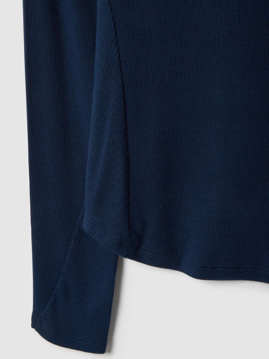 Blue stretch modal regular fit top_5