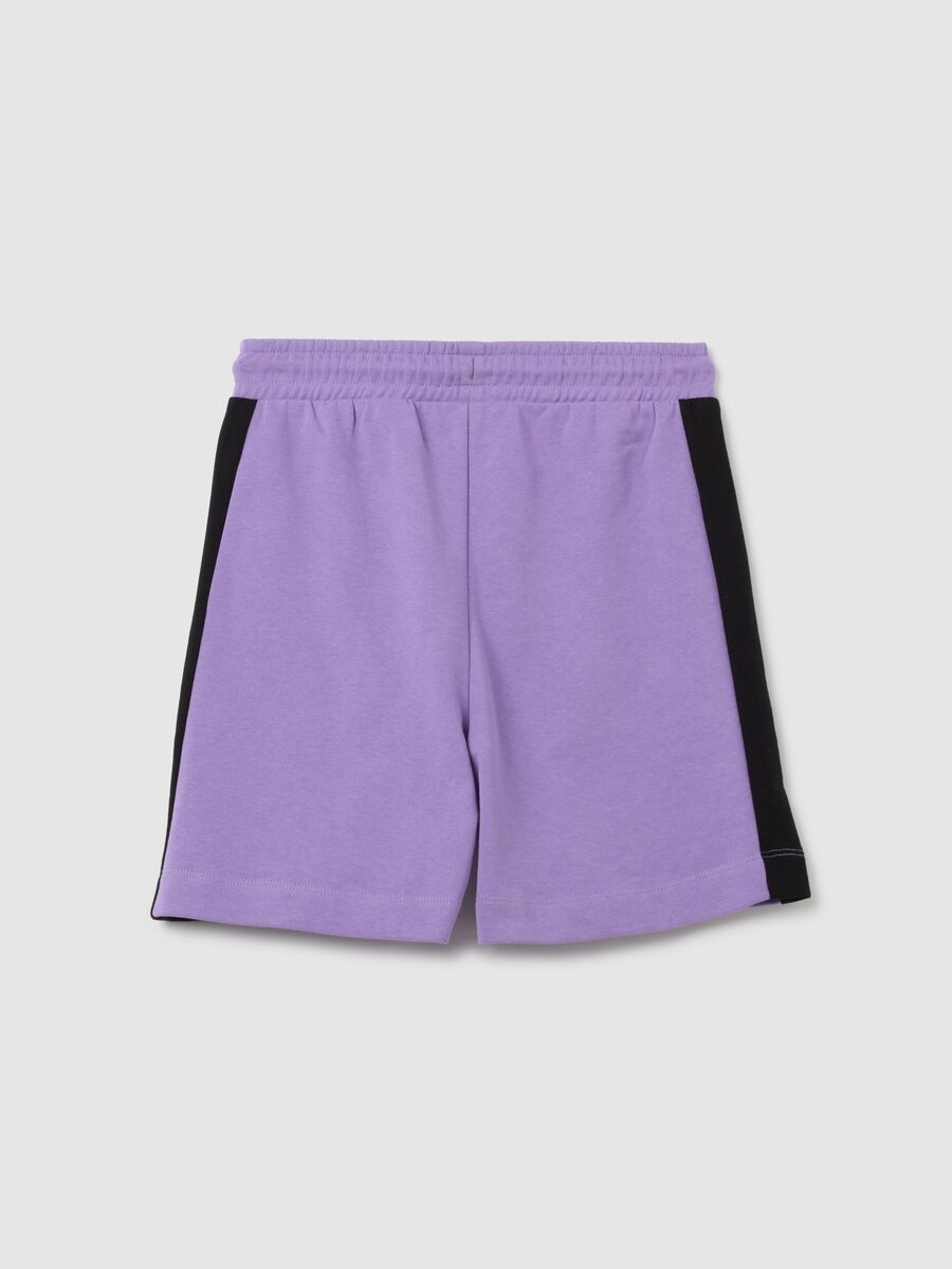 Short da ragazze in puro cotone multicolor regular fit con vita elasticizzata_1
