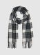 Multicolour check scarf with fringes_0