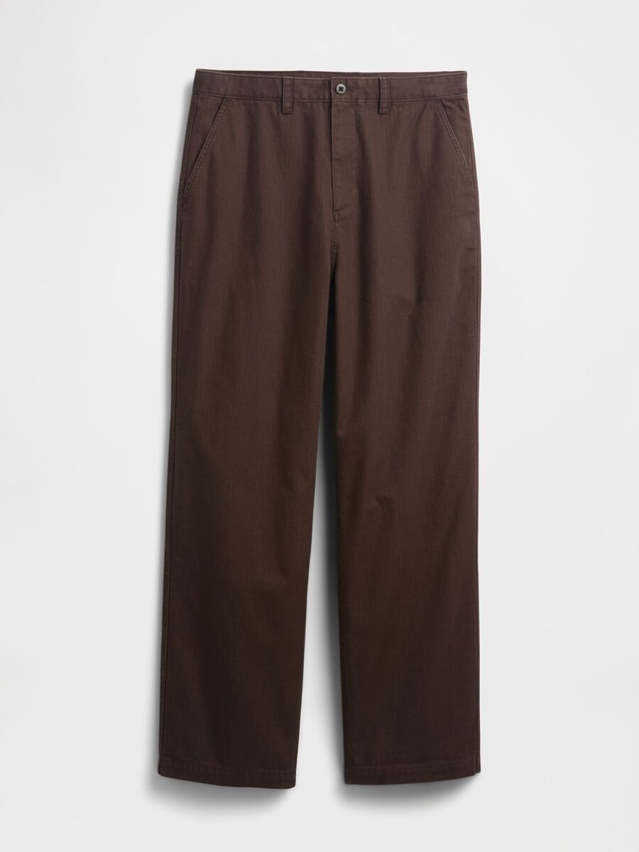 Pantaloni marroni in cotone_4