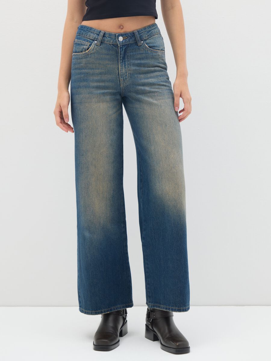 Baggy denim pure cotton jeans_1