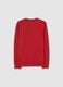 Boy's Red Cotton Crew Neck Sweatshirt in Regular Fit_1