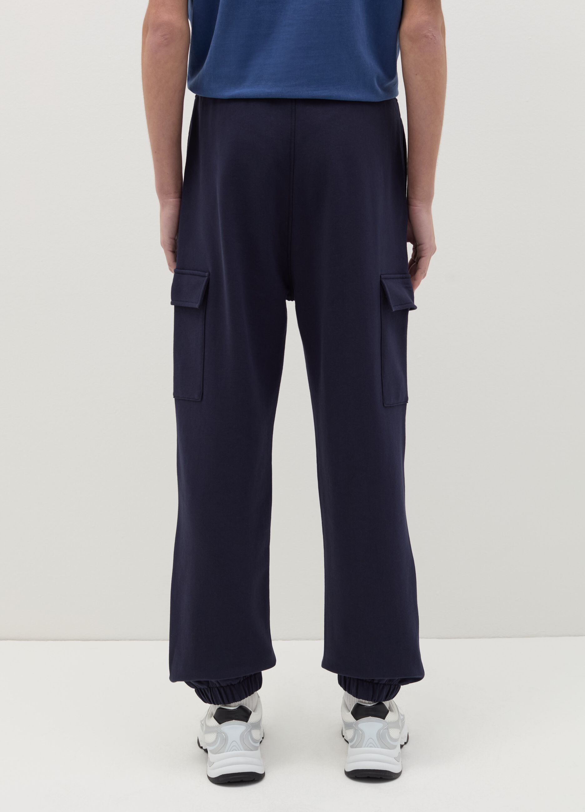 Cargo joggers with elasticated trims