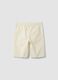 Beige pure cotton shorts with elasticated waist_1