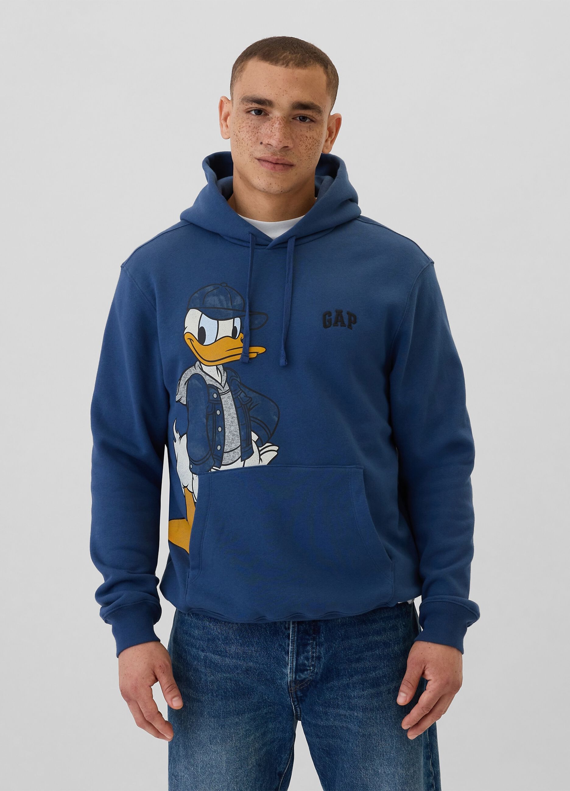 Sweatshirt with hood and Donald Duck print