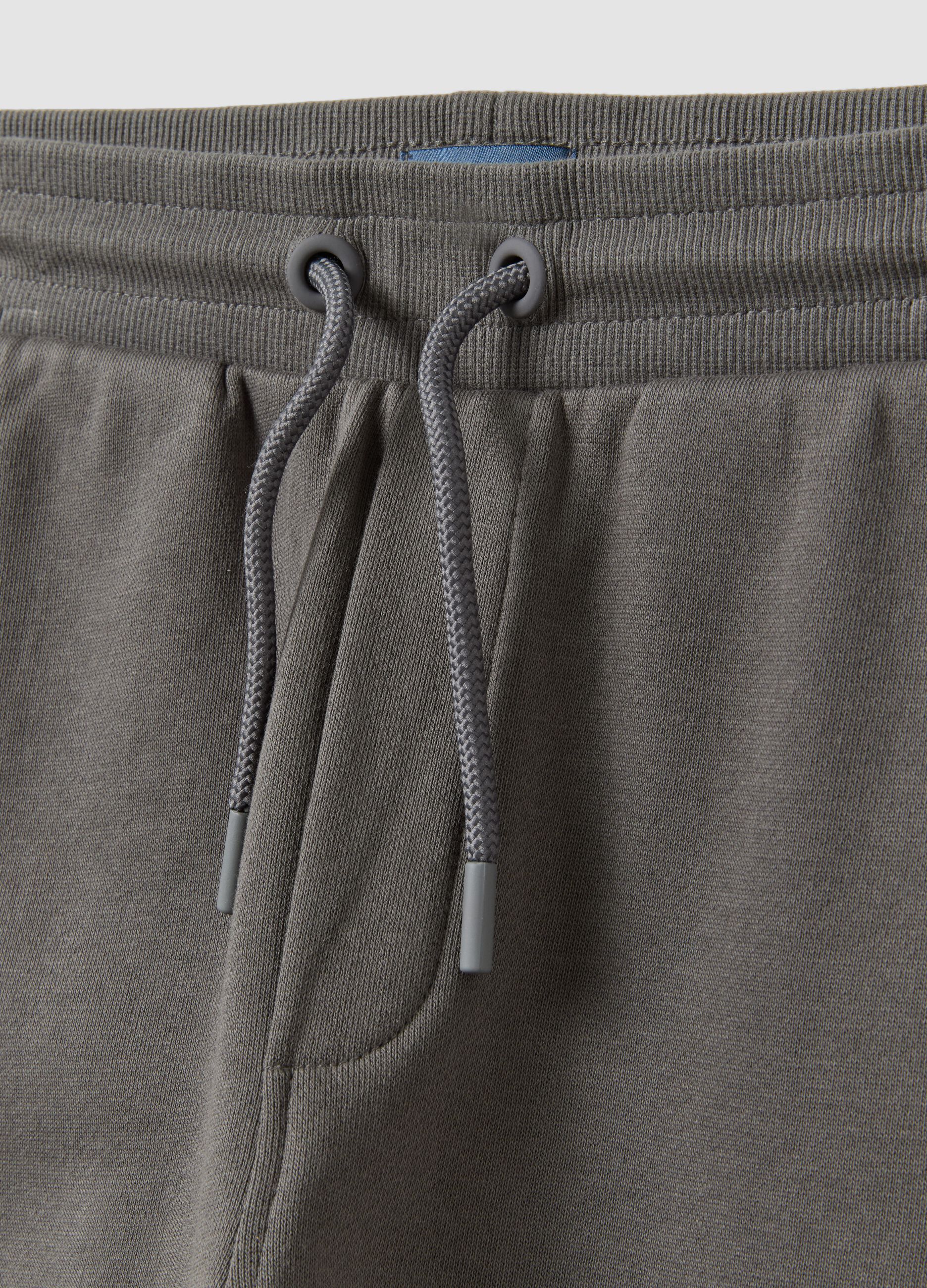 Grey pure organic cotton comfort-fit joggers for boys